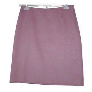 Max Mara studio cucito a mano pink boiled virgin wool pencil skirt Size:10